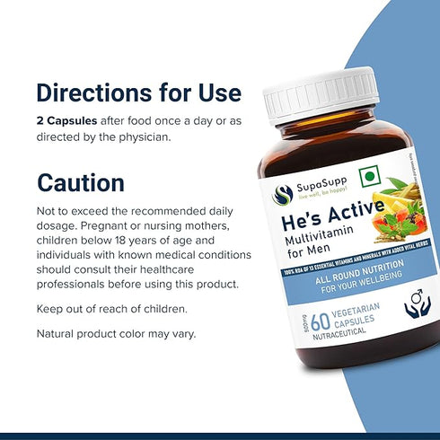 Sri Sri tattva SupaSupp He's Active - Multivitamin For Men